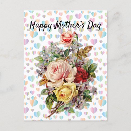 Mothers Day Design Floral Elegant Postcard