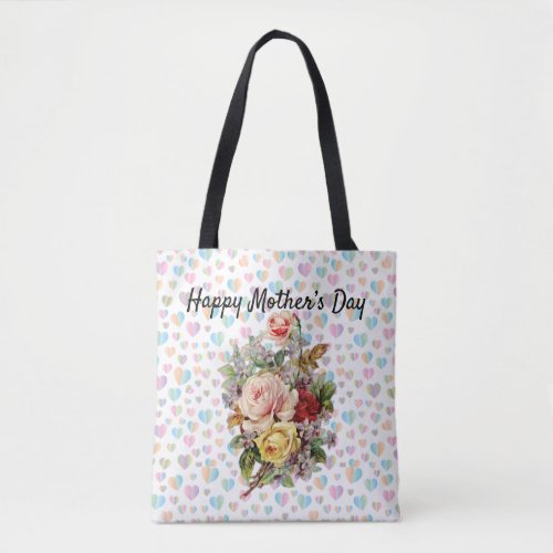 Mothers Day Design Floral Elegant Tote