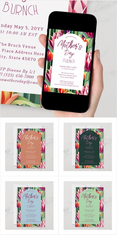 Mother’s Day Digital Download Invitations
