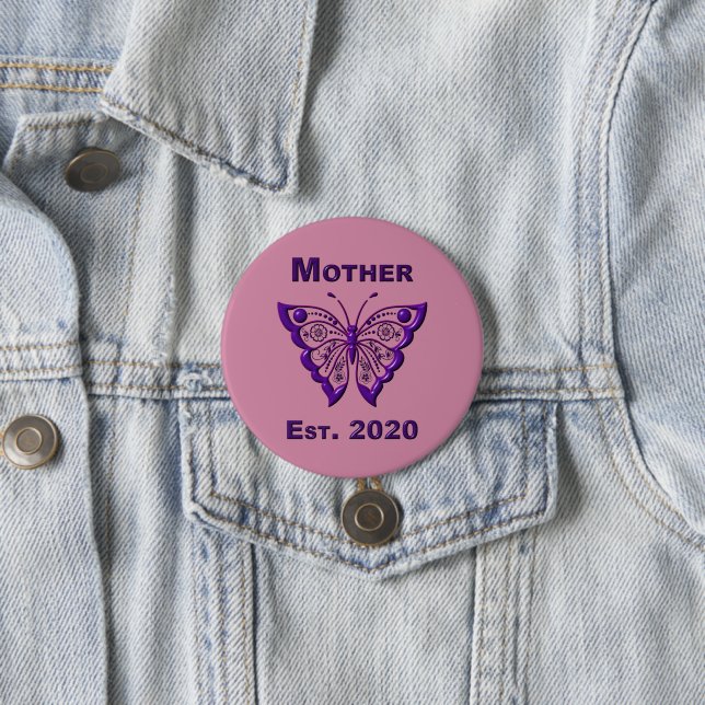 Mother’s Day for Mother “Est 2020” Button (In Situ)