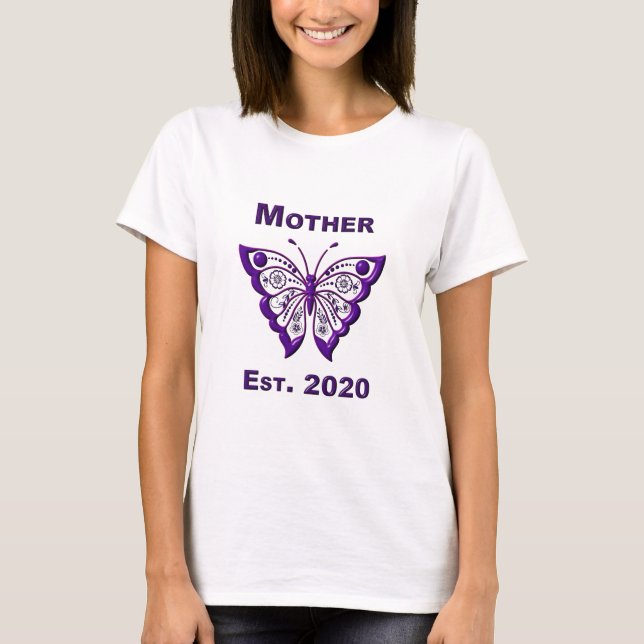 Mother’s Day for Mother “Est 2020” T-Shirt (Front)