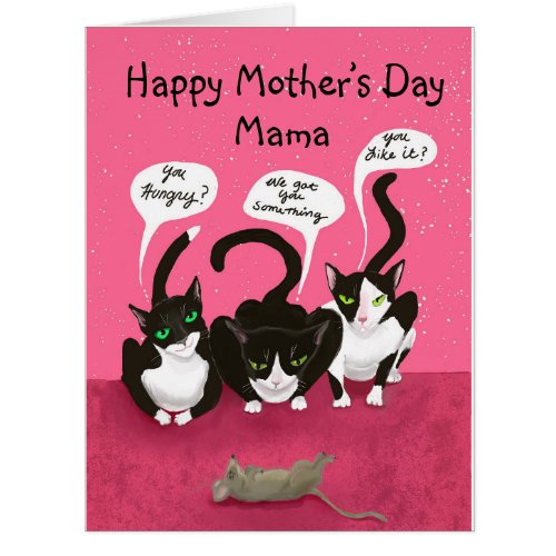 Mothers Day from the Cats personalize funny Card