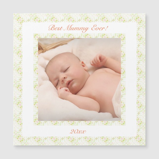 Mother’s Day Green Best Mommy Mom Ever Photo Gift (Front)