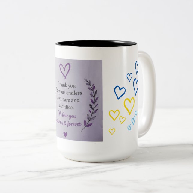 Mother’s Day Heart Pattern Mug (Front Right)