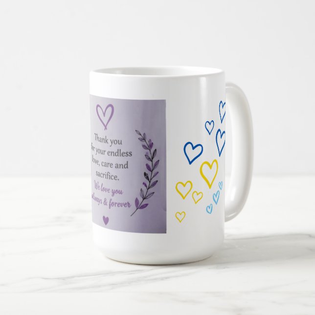 Mother’s Day Heart Pattern Mug (Front Right)