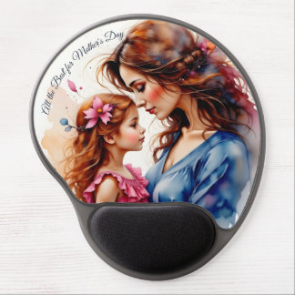 Mother’s Day Hug in Watercolor Floral Style Gel Mouse Pad