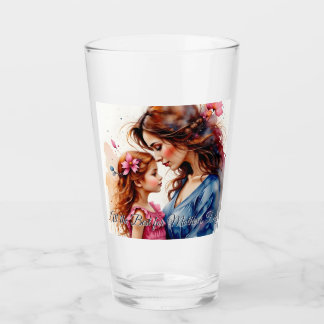Mother’s Day Hug in Watercolor Floral Style Glass