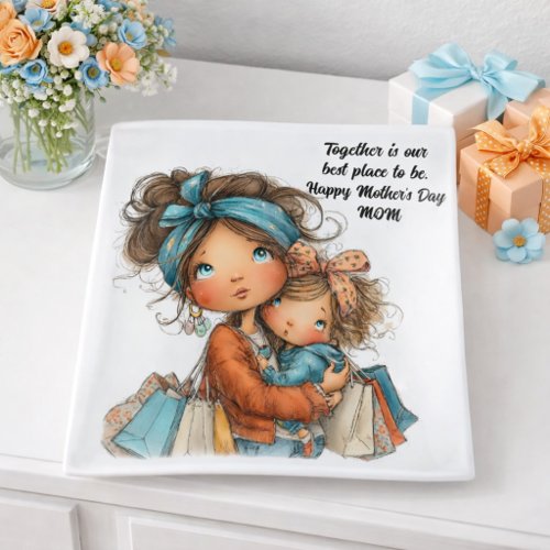 Mother’s Day Illustration – Sweet Mother and Child Trinket Tray