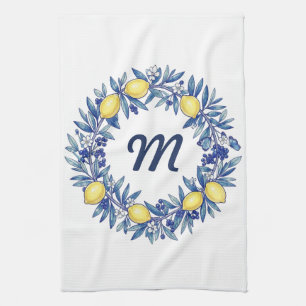 Mother’s Day Lemon Towel with Initial
