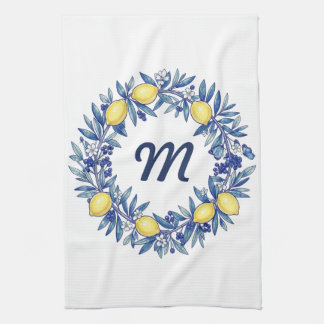 Mother’s Day Lemon Towel with Initial