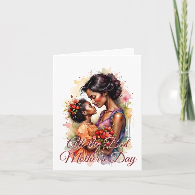 Mother’s Day Love Art in Watercolor Style Card (Front)