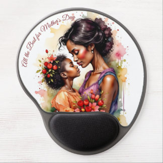 Mother’s Day Love Art in Watercolor Style Gel Mouse Pad
