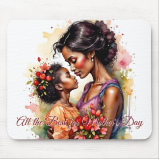 Mother’s Day Love Art in Watercolor Style Mouse Pad