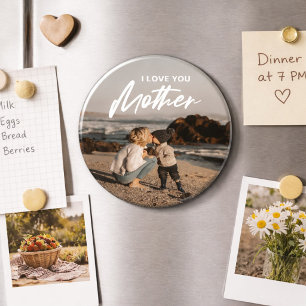 Mother’s Day   Modern Minimalist Photo Gift Magnet