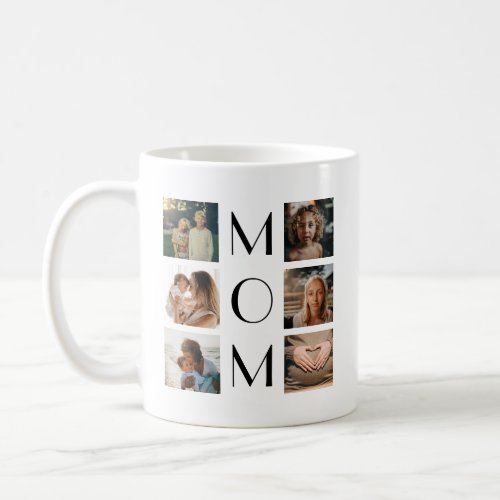 Motherâs Day Mom Family Child 6 Photo Collage Coffee Mug
