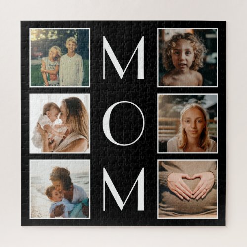 Motherâs Day Mom Family Child 6 Photo Collage Jigsaw Puzzle