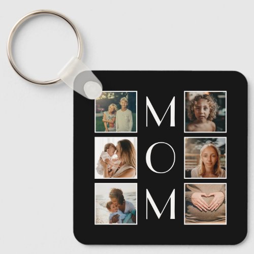 Mothers Day Mom Family Child 6 Photo Collage Keyc Keychain