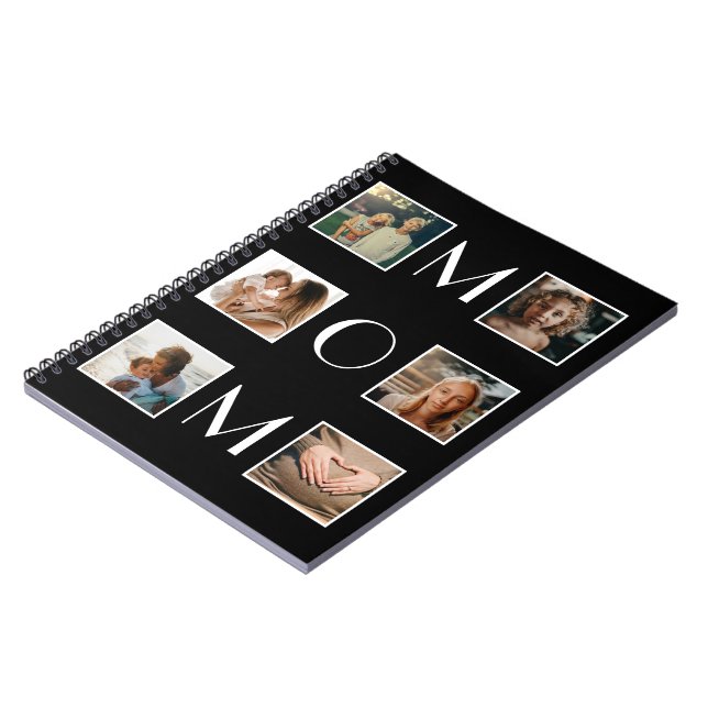 Mother’s Day Mom Family Child 6 Photo Collage Notebook (Left Side)