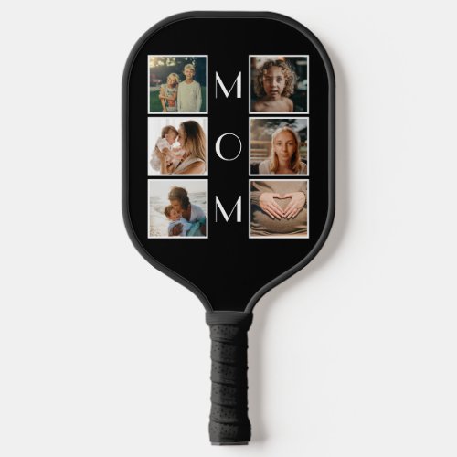 Mothers Day Mom Family Child 6 Photo Collage Pickleball Paddle