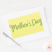 mother-s-day-mom-flower-font-love rectangular sticker (Envelope)