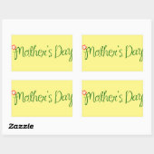 mother-s-day-mom-flower-font-love rectangular sticker (Sheet)