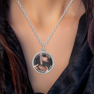Mother’s Day My Best Friend Custom Photo Sterling Silver Necklace
