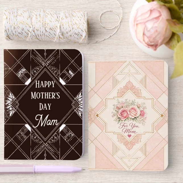 Mother’s Day Notebook Luxury Floral & Geometric  (Wedding)