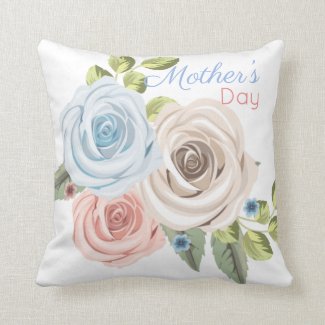 Mother’s Day Pastel Floral Throw Pillow