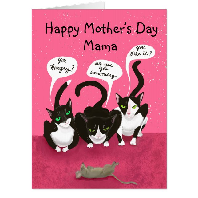 Mother’s Day personalize from the Cats funny Card (Front)
