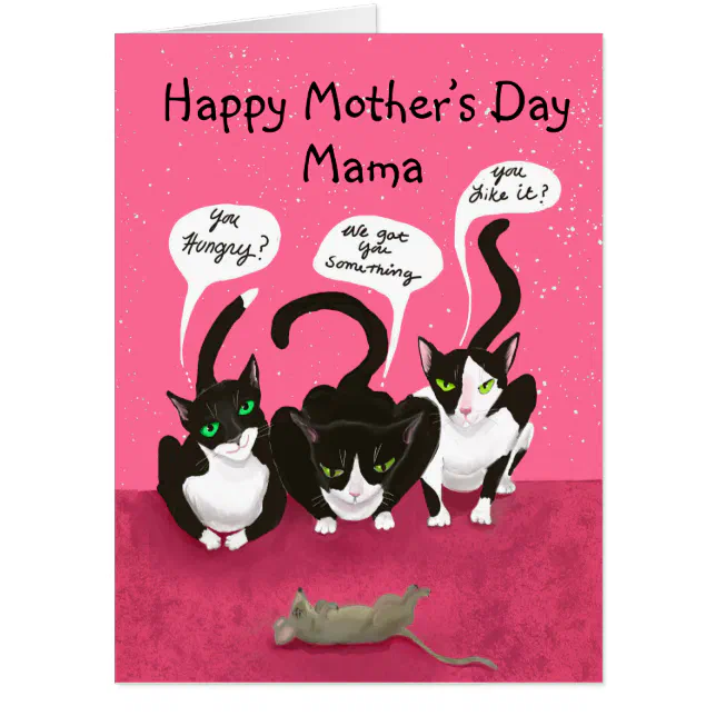 Mother’s Day personalize from the Cats funny Card | Zazzle