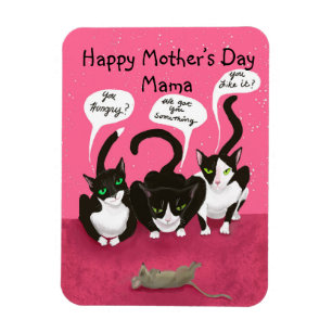 Mother’s Day personalize funny from the Cats Card Magnet