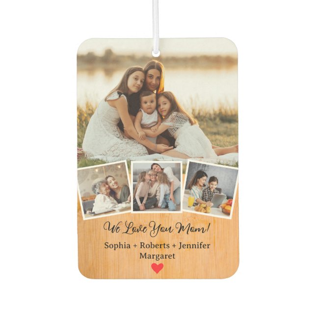 Mother’s Day Personalized Photo Keepsake For Mom Air Freshener (Front)