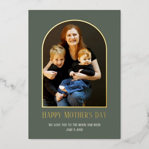 Mothers Day Photo Card with Real Foil