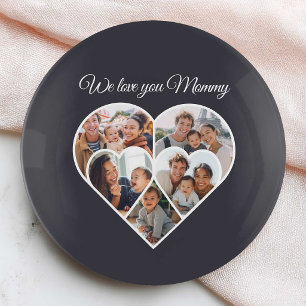 Mother’s Day Photo Collage Heart Family Picture Trinket Tray
