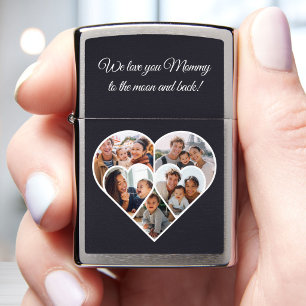 Mother’s Day Photo Collage Heart Family Picture Zippo Lighter