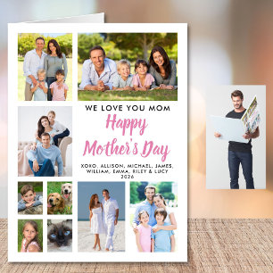 Mother’s Day Photo Collage Jumbo Card
