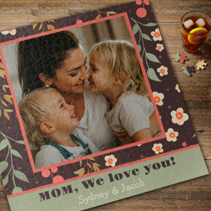 Mother’s Day Photo Pretty Spring Pastel Flowers Jigsaw Puzzle