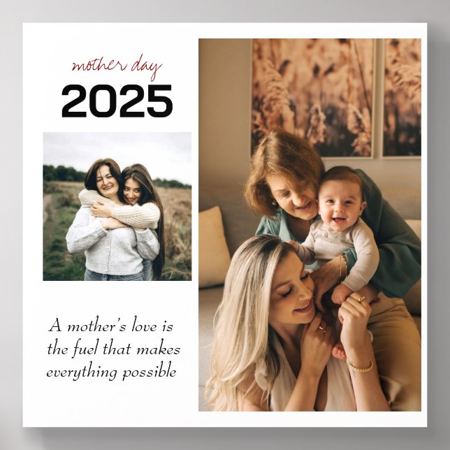Mother’s Day Photo Tile 2025 – Personalized Gift  (Front Set)