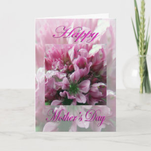 Mother’s Day Pink and Green Flower Card