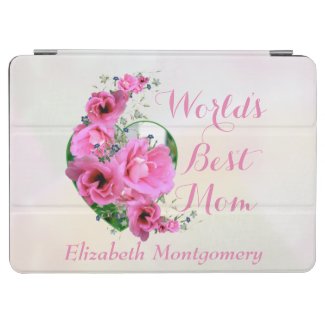 Mother’s Day Pink Flower Heart Bouquet Custom Name