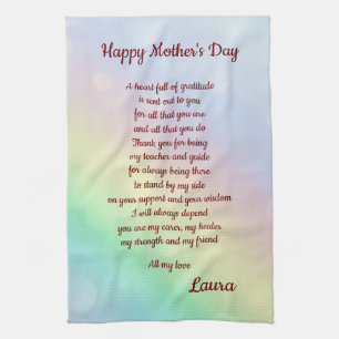 Mother’s Day poem design Kitchen Towel