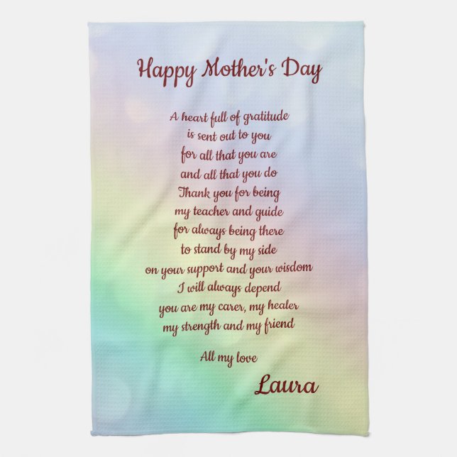Mother’s Day poem design Kitchen Towel (Vertical)
