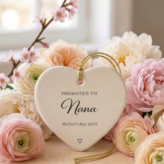 Mother’s Day Pregnancy Announcement Nana Ceramic Ornament