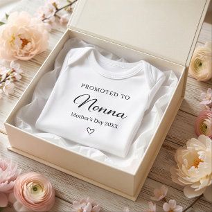 Mother’s Day Pregnancy Reveal Gift for Nonna Baby Bodysuit