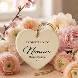 Mother’s Day Pregnancy Reveal Gift for Nonna Ceramic Ornament