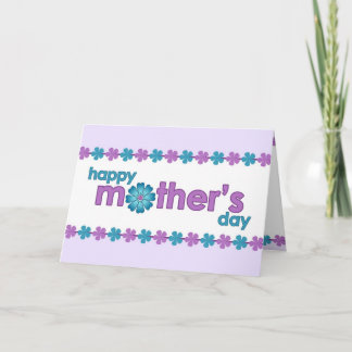 Mother’s Day Purple Spring Flowers Greeting Card