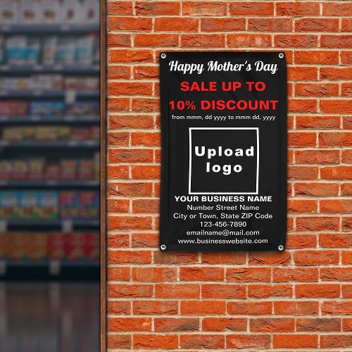 Mothers Day Sale Business Black 25 x 4 Banner