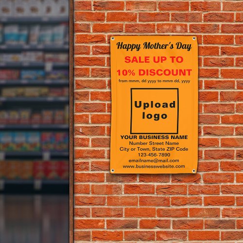 Mothers Day Sale Business Orange Color 25 x 4 Banner