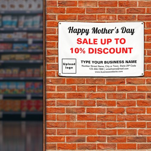 Mothers Day Sale White Rectangle 4 x 25 Banner