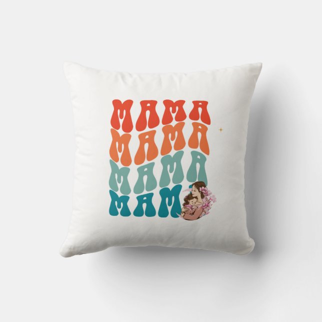 mother,s day throw pillow (Back)